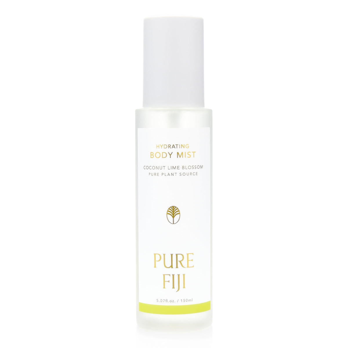 Pure Fiji Hydrating Body Mist bottle pour delivers quick hydration for skin.