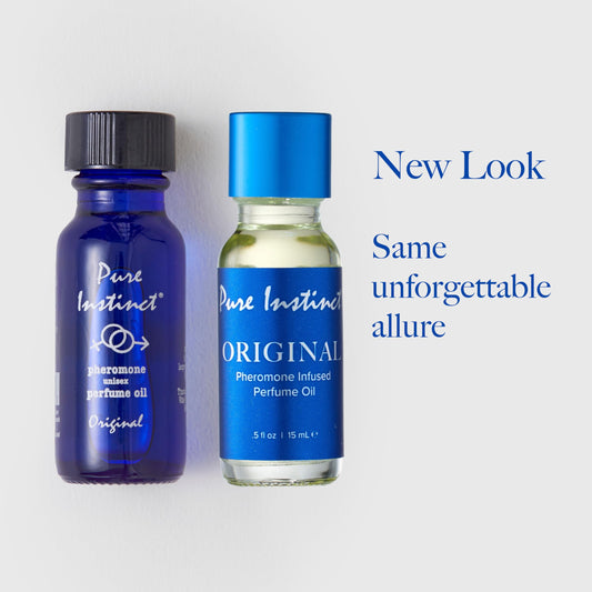 Pure Instinct 2-pack bottles side view highlighting sleek design for travel.