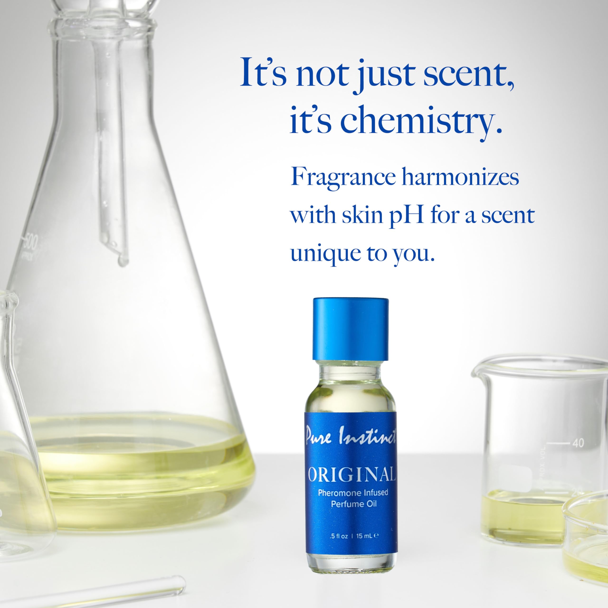 Pure Instinct bottle massage-application-ready texture for self-care routines.