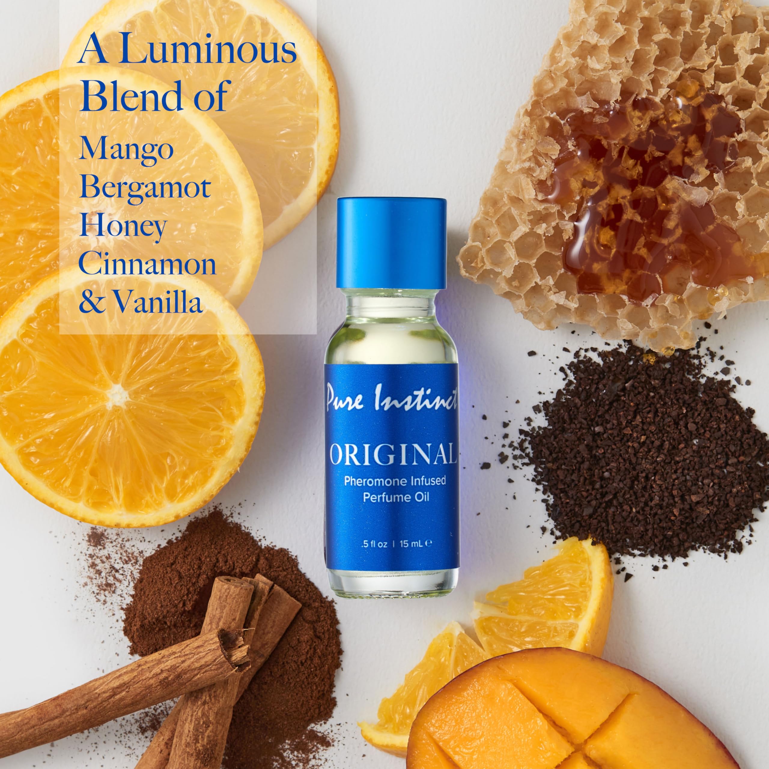 Pure Instinct bottle pour action for easy, on-the-go use.