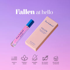 Pure Instinct Fallen ingredients close-up hinting pheromone infused essential oils