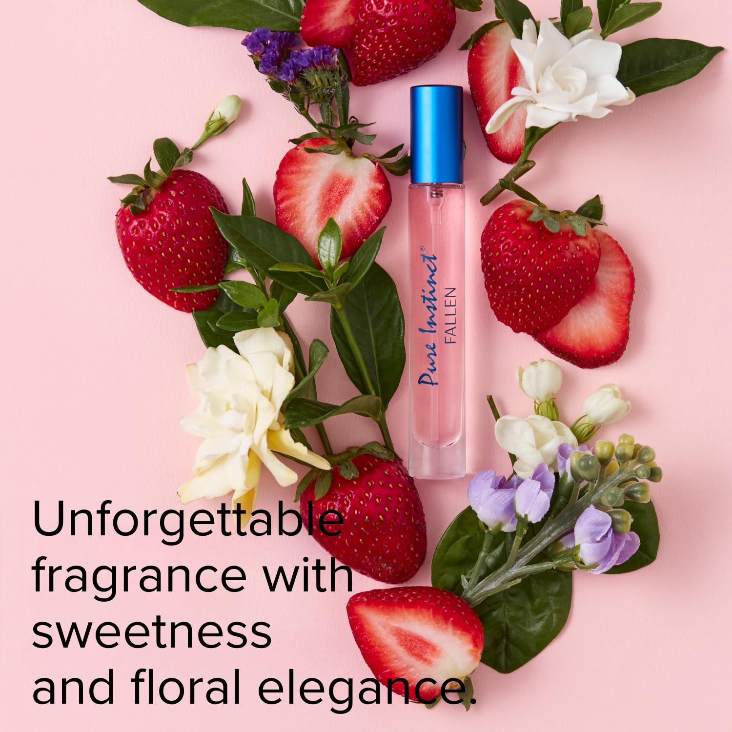 Pure Instinct Fallen lifestyle shot of a woman enjoying the scent