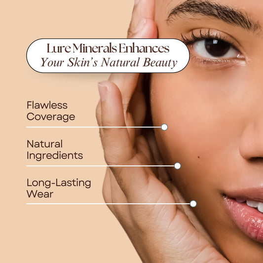 Close-up of packaging for ASC Lure mineral foundation