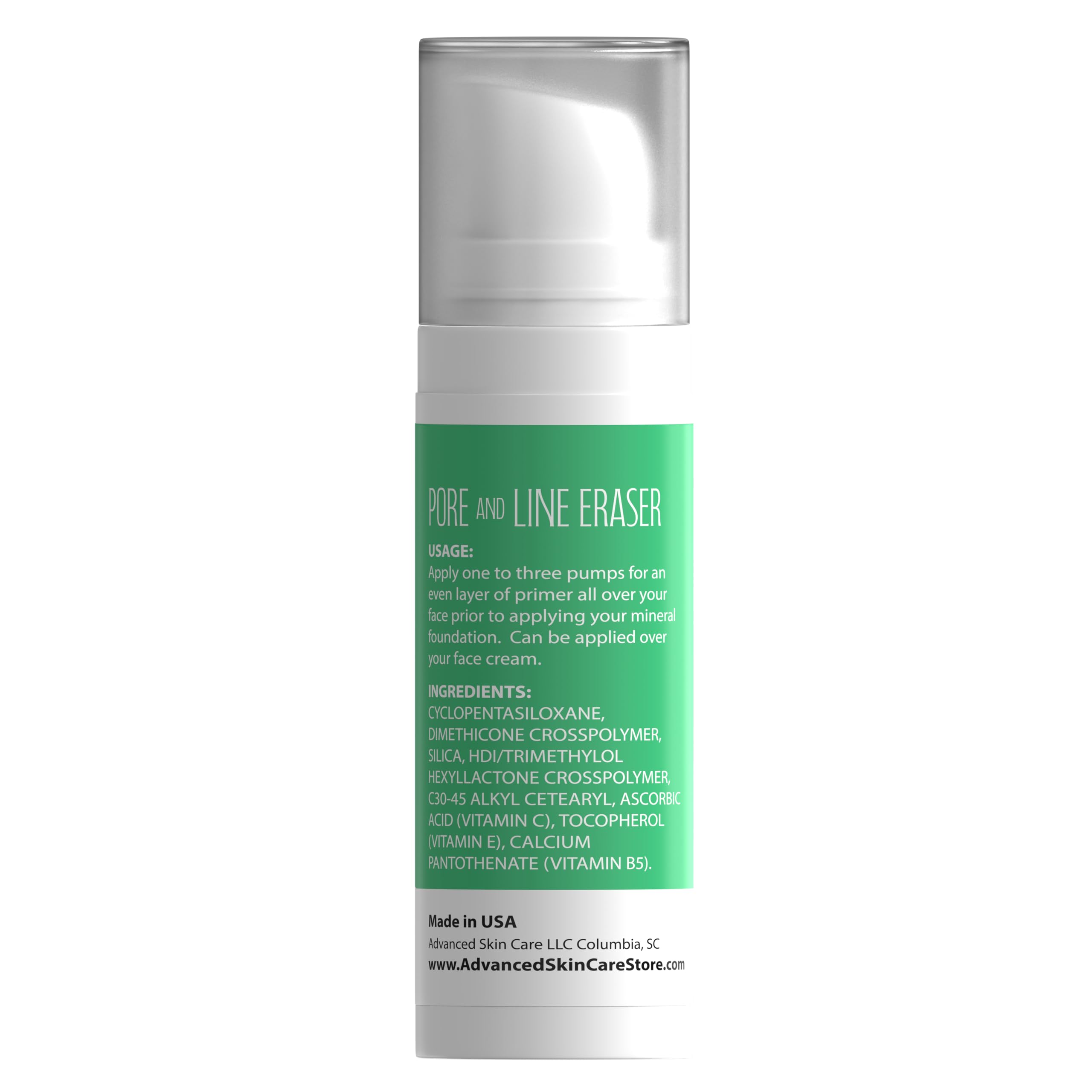 Pure Minerals Foundation Primer on porcelain skin offers a natural matte look.