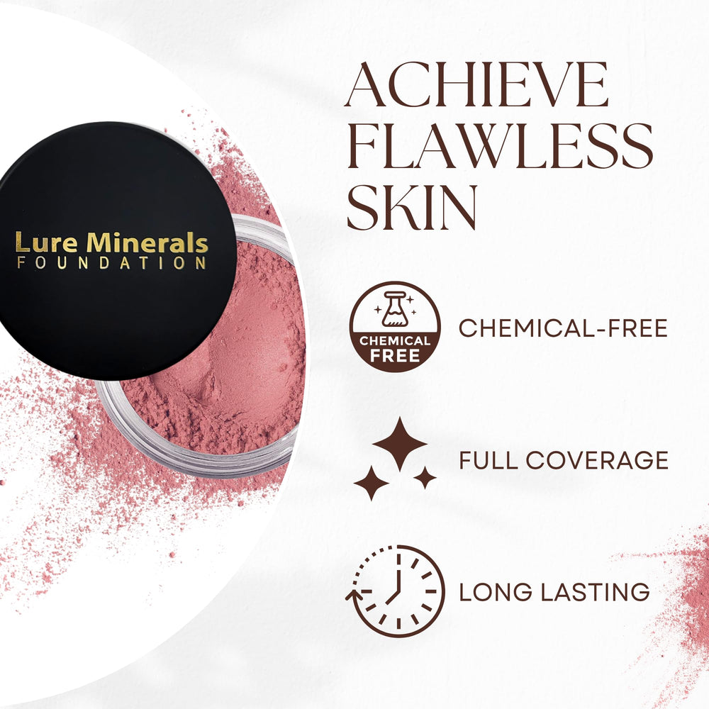 Pure Minerals foundation skin-tone porcelain swatch for light skin.