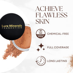 Pure Minerals Lure Bronze Warmth packaging closeup highlights sturdy jar