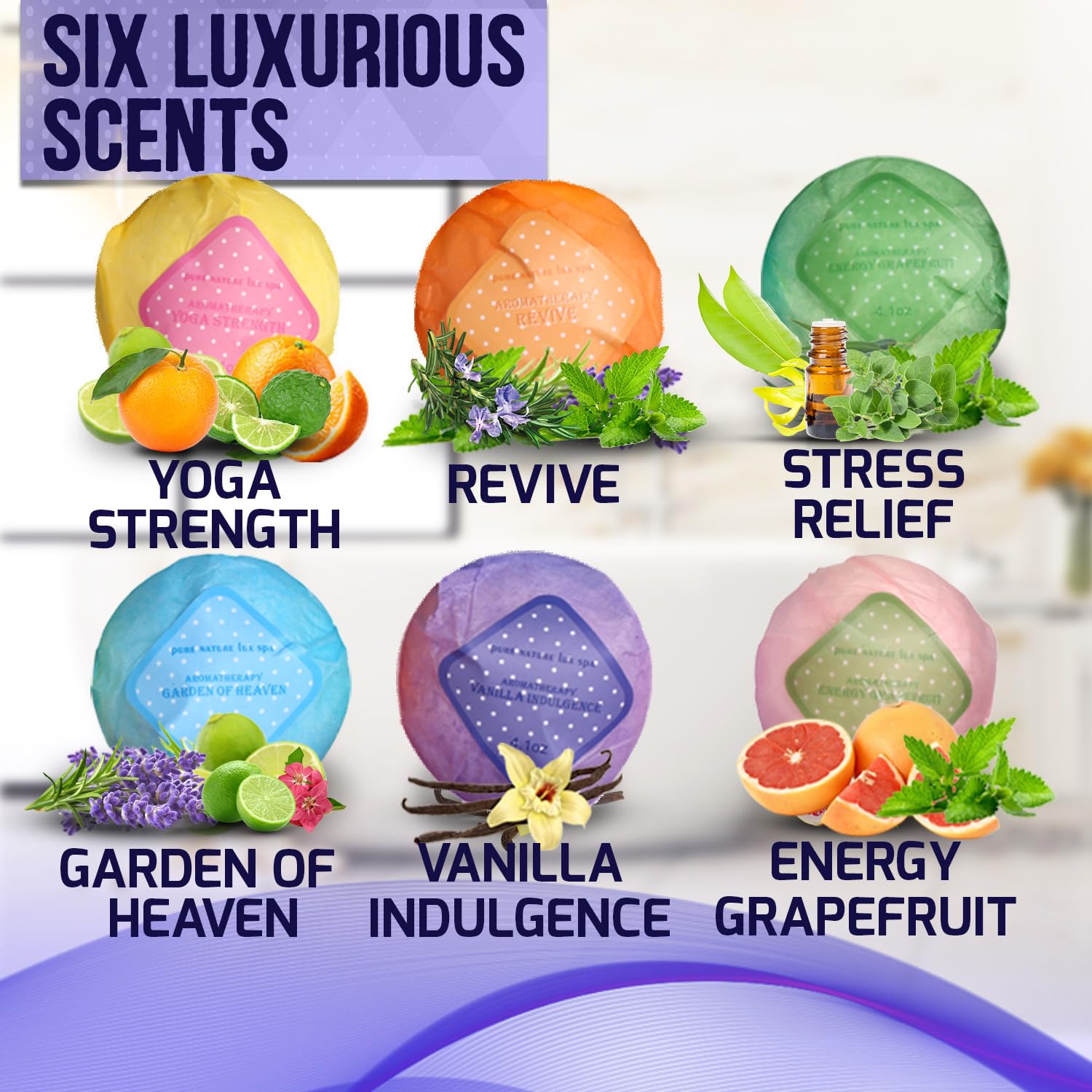 Pure Nature Lux Spa Dead Sea salts in a mineral-rich bath experience