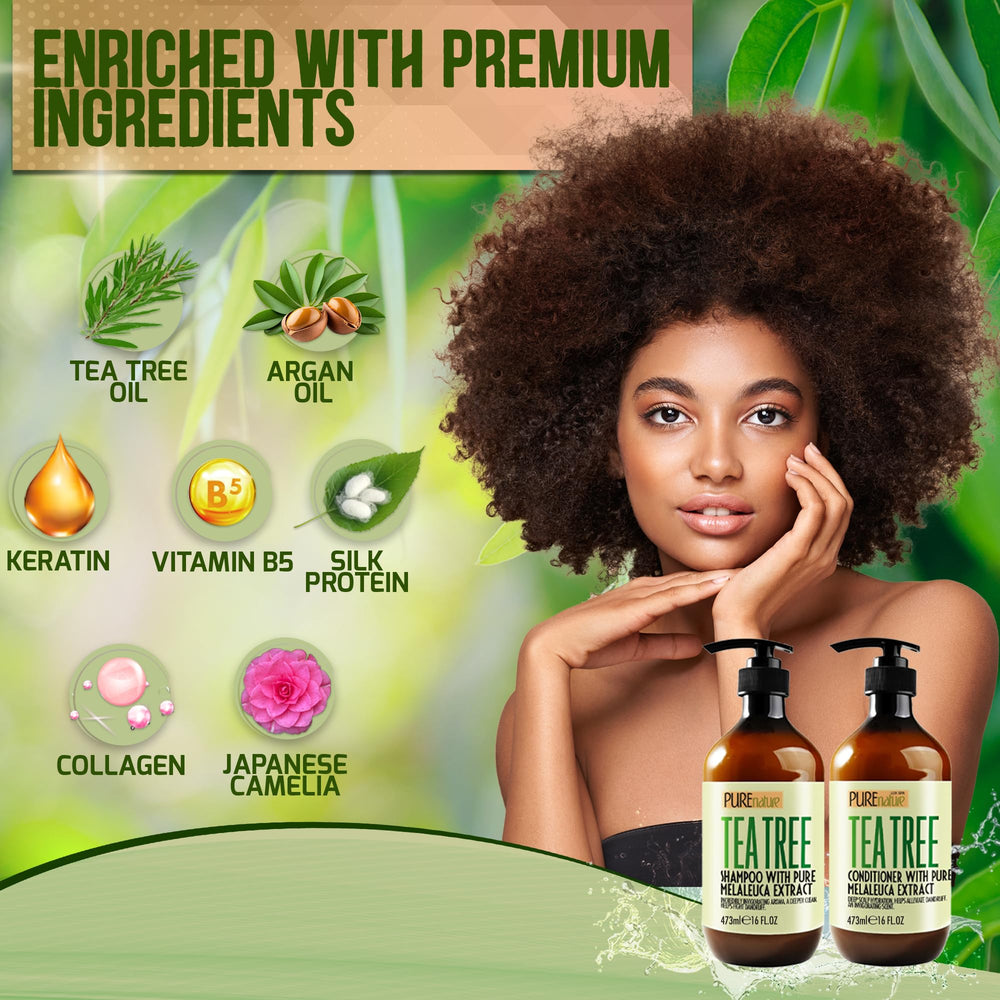 Hair showing shine and softness after using Pure Nature Lux Spa set.