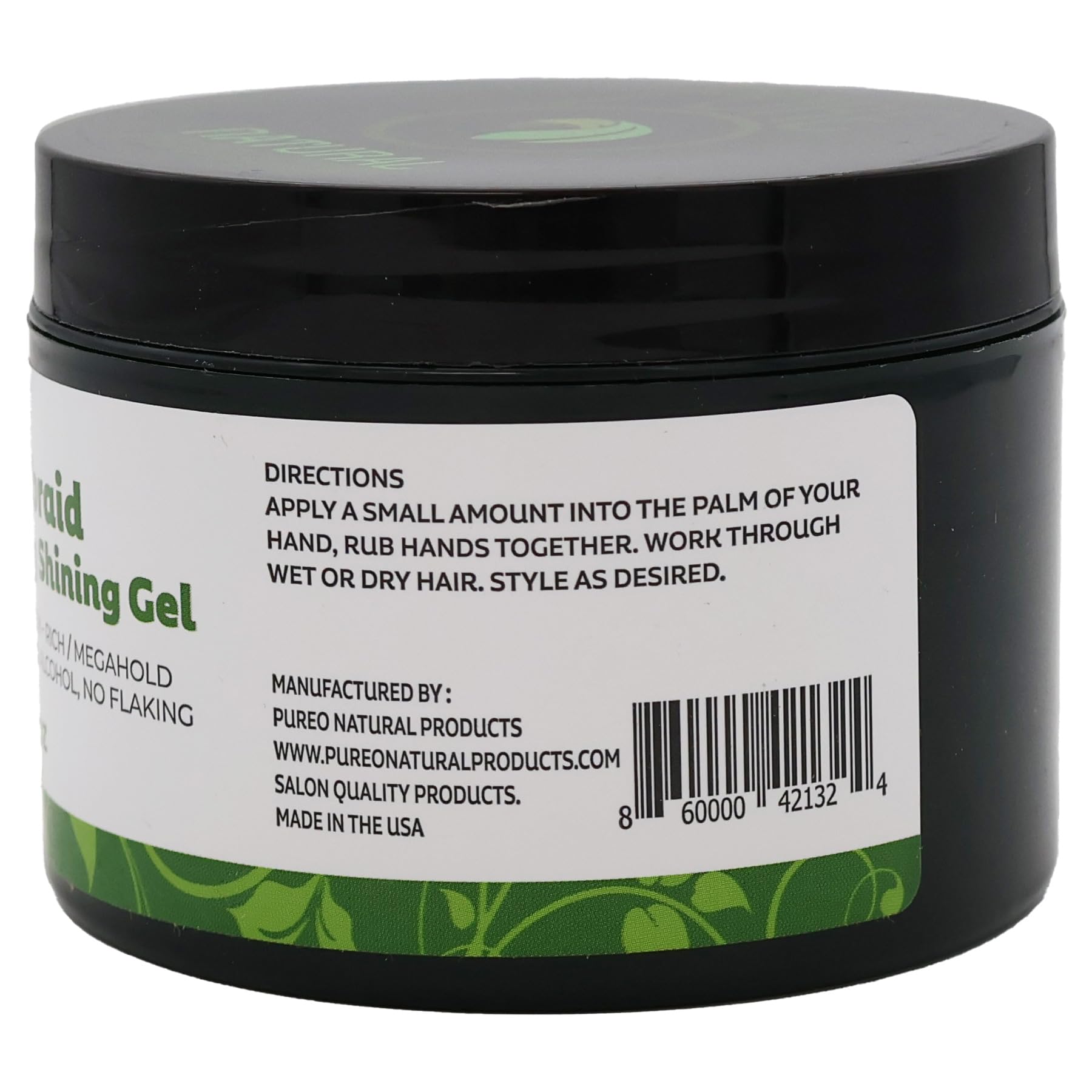 Pure O Neatbraid gel delivers hair-gloss finish with reliable hold.