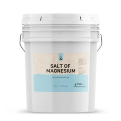 Pure Original Ingredients salt of magnesium in a resealable bucket for easy storage and quick use.