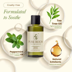 Pure Reign skin care solution on skin application demonstrates fast absorption.