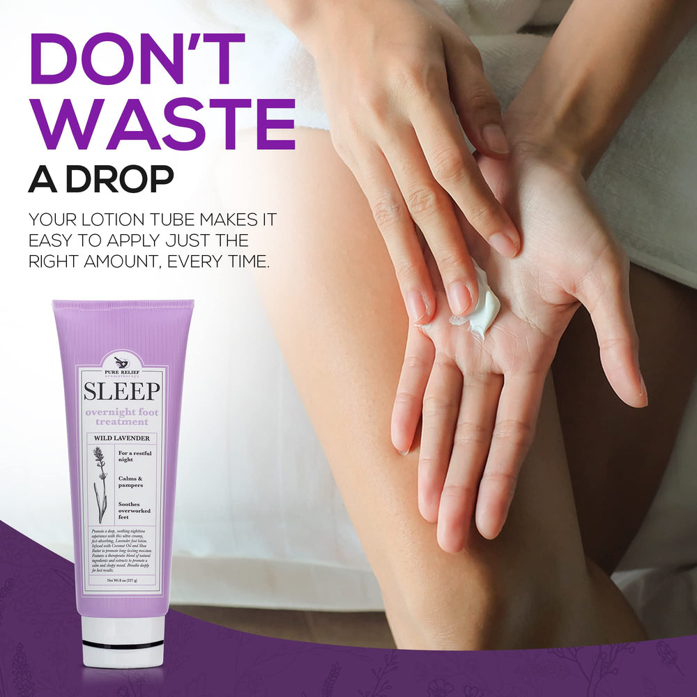 Creamy texture of Pure Relief foot lotion shown up close