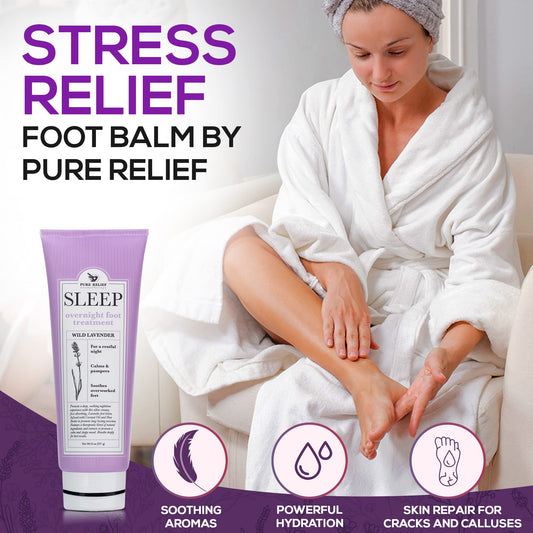 Close-up of Pure Relief lotion highlighting aloe and coconut oil