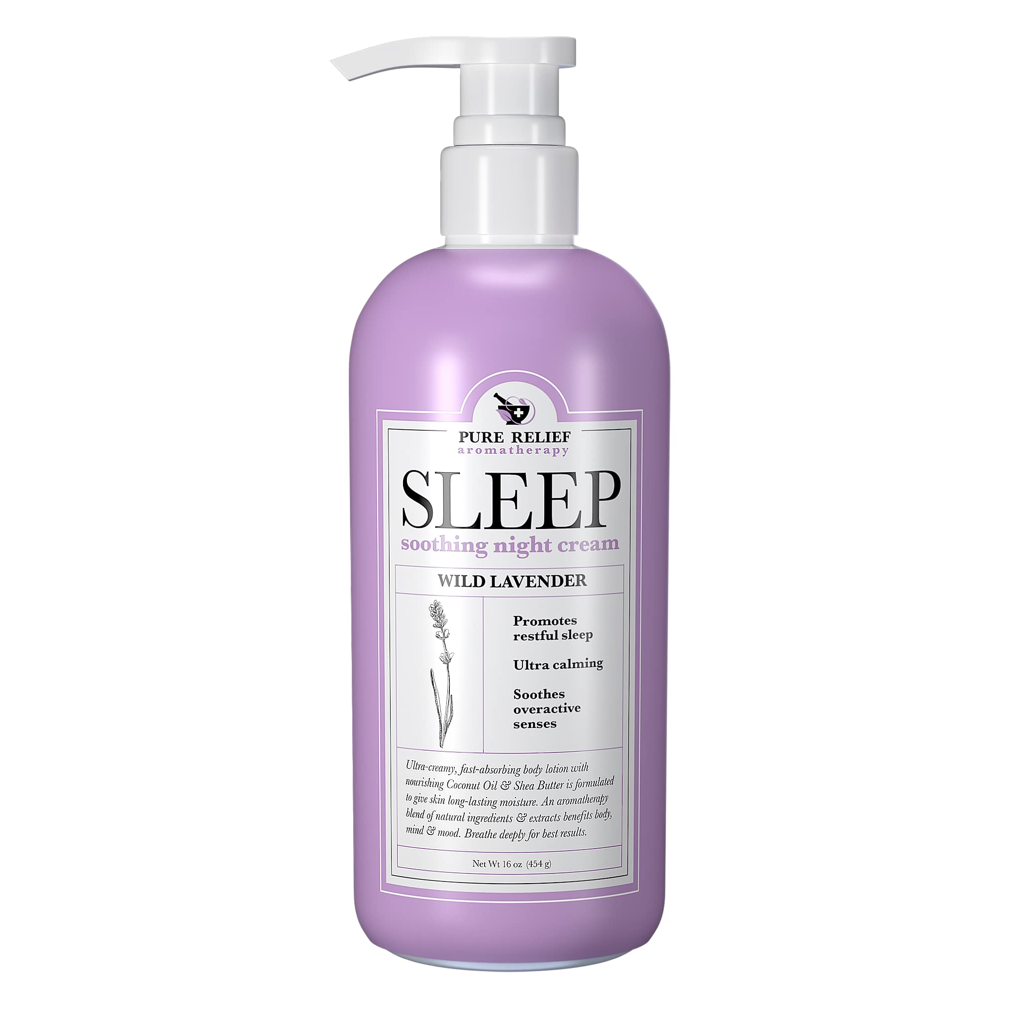 Pure Relief Lavender Sleep Lotion two-pack box supports nightly routine.