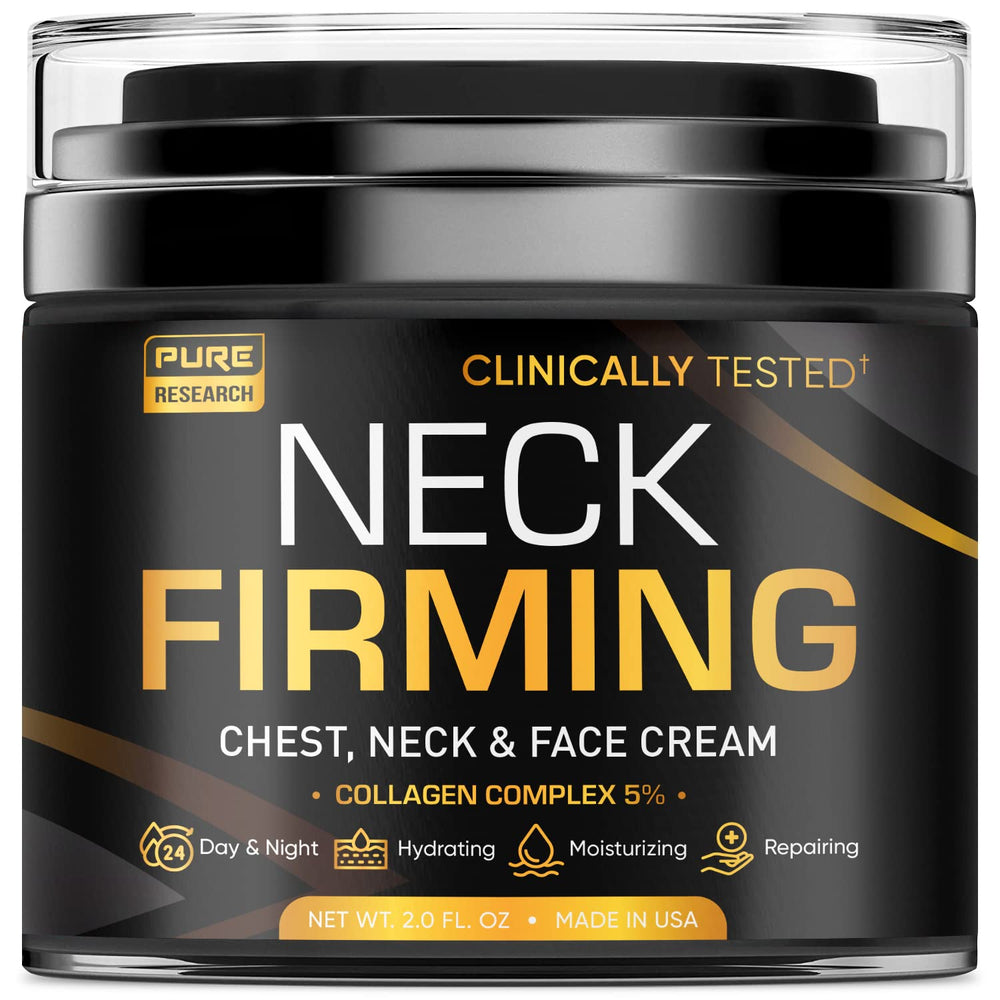 Pure Research neck care on décolleté area for smoother skin.