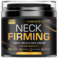 Pure Research neck care on décolleté area for smoother skin.