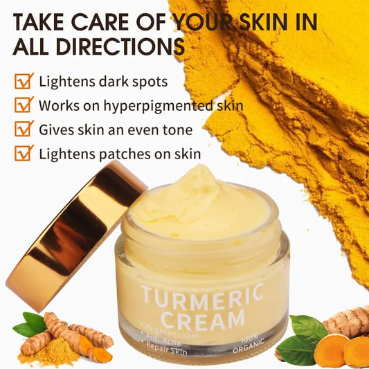 Pure Royal Gold Turmeric Cream packaging sleek design for daily radiance and hydration.