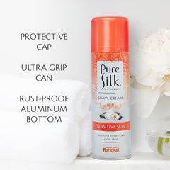 Pure Silk razor and shave cream pairing for easy glide