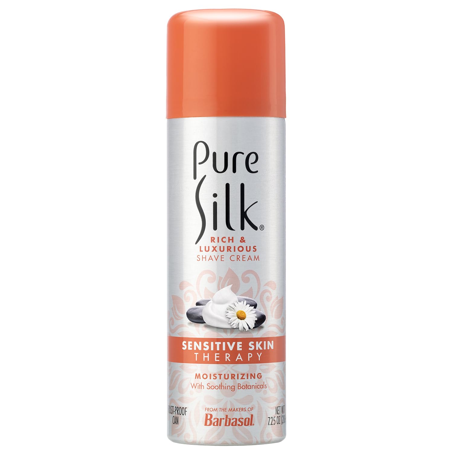 Closeup of Pure Silk shave cream texture showing rich lather for gentle shaving