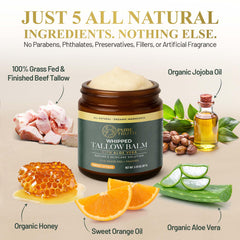 Pure Truth whipped tallow honey balm texture ready for face and body hydration