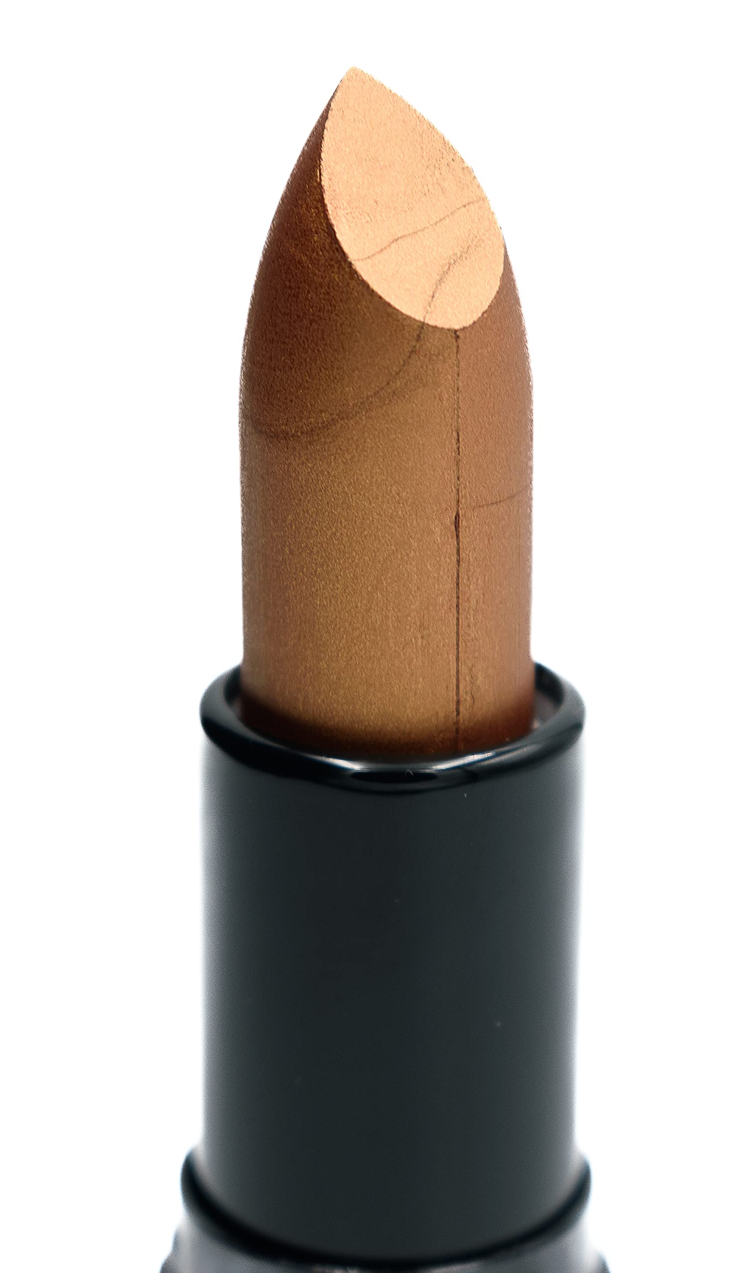 Pure Ziva Bronze Foil lips close-up with metallic glow for evening look