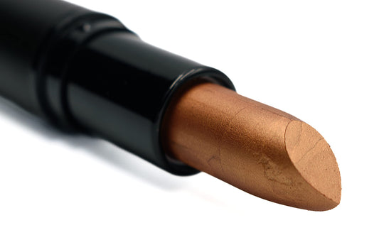 Pure Ziva Bronze Foil lipstick swatch showing bronze-gold shimmer