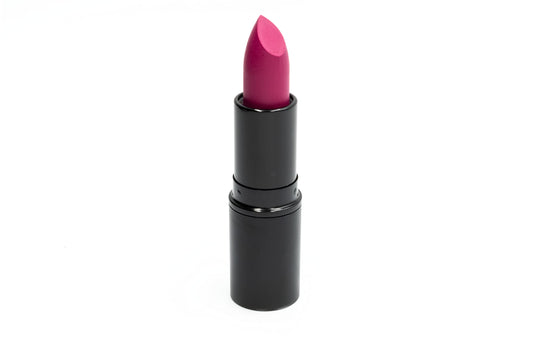 Pure Ziva Cranberry Red swatch on arm displays vibrant color payoff with moisture