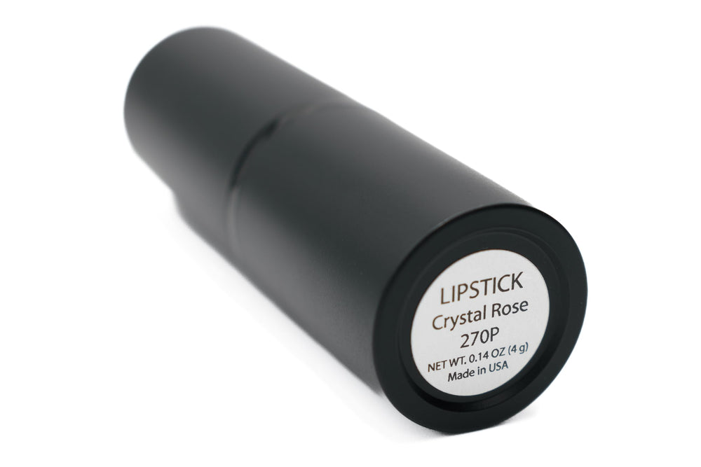 Pure Ziva Crystal Rose lipstick application swirl reveals creamy texture for smooth lips.
