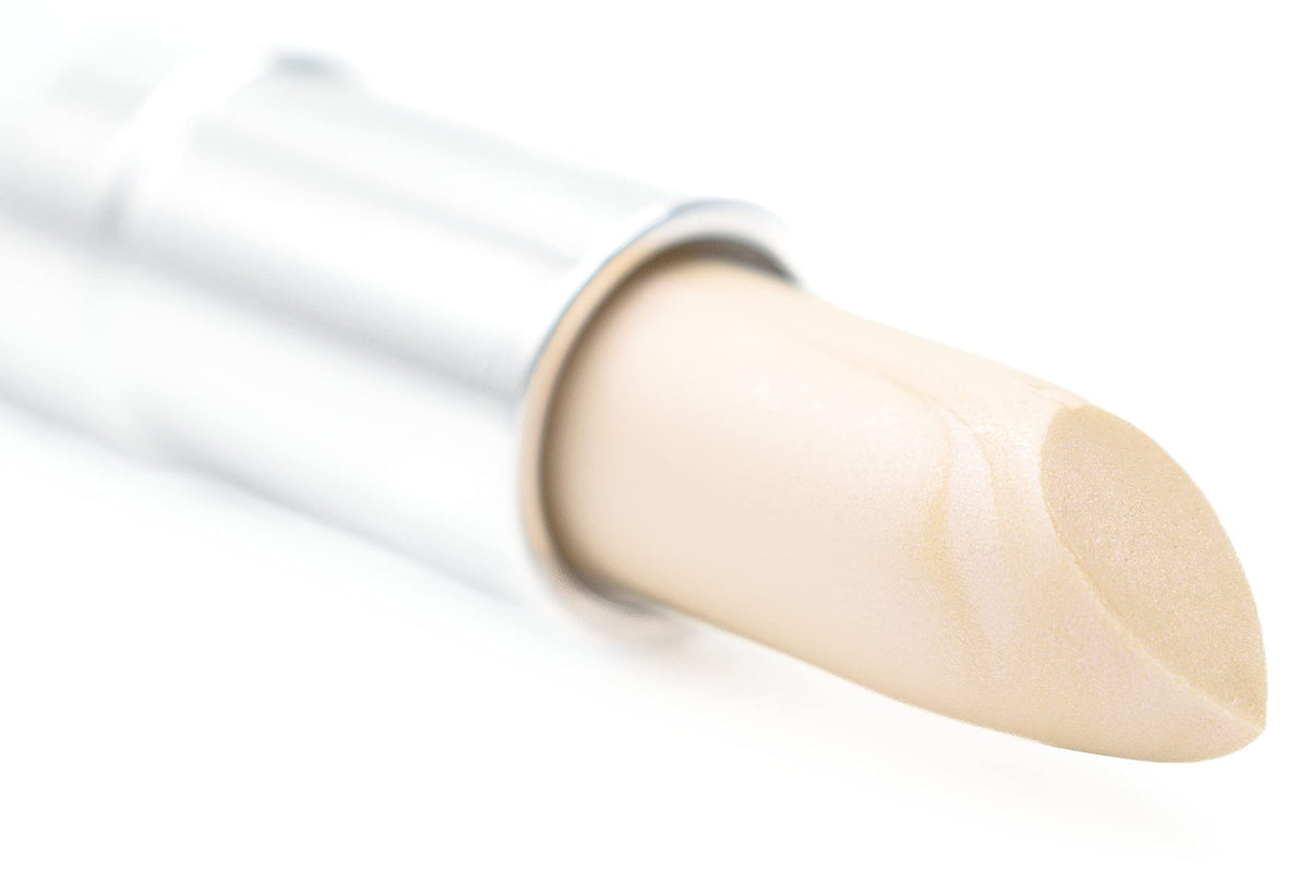 Pure Ziva Crystal Shimmer lipstick in bright ivory finish with a silky glow.