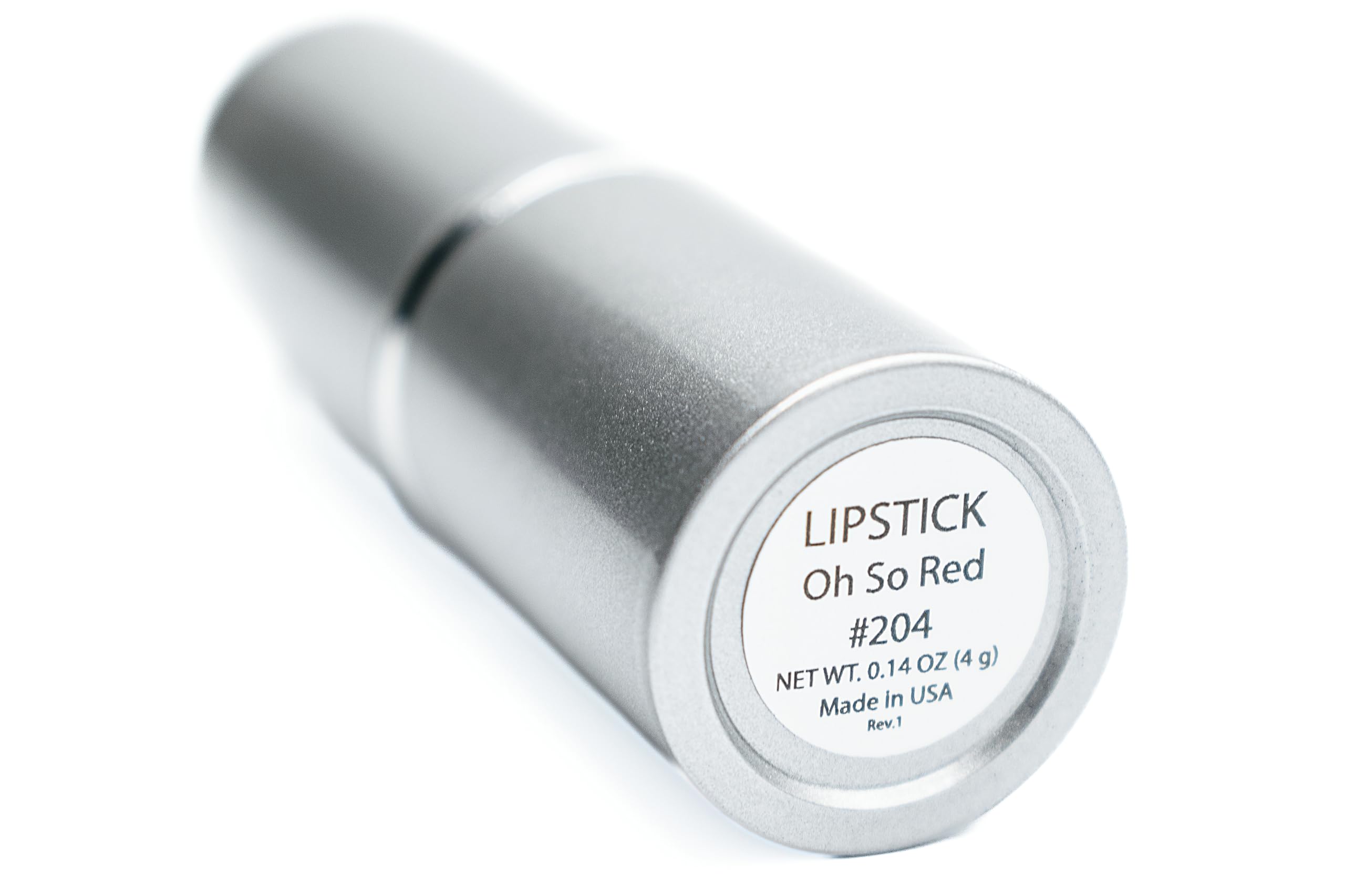 Pure Ziva Oh So Red lipstick tube close-up showcases sleek design and shade