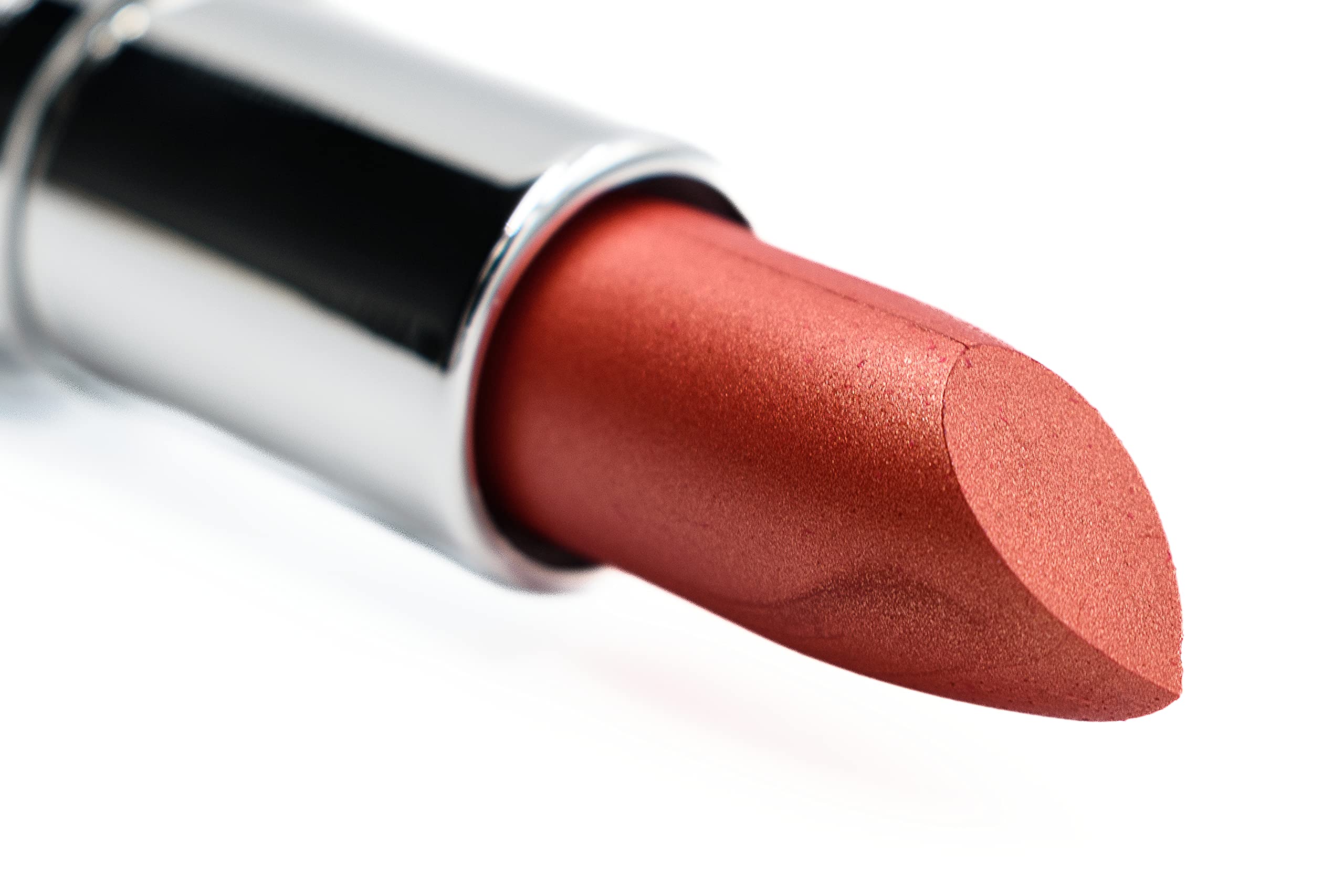 Pure Ziva Orange Sorbet lipstick tube shows moisturizing pearl finish for bold color