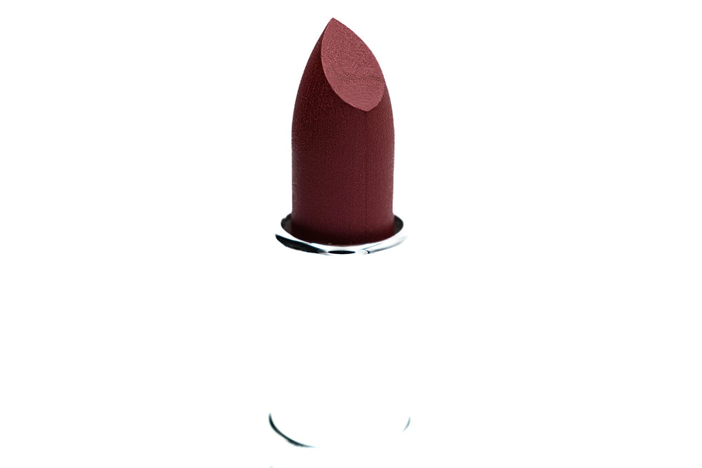 Pure Ziva Plum Wine lipstick cream-based swatch highlights smooth application and vibrant pigment