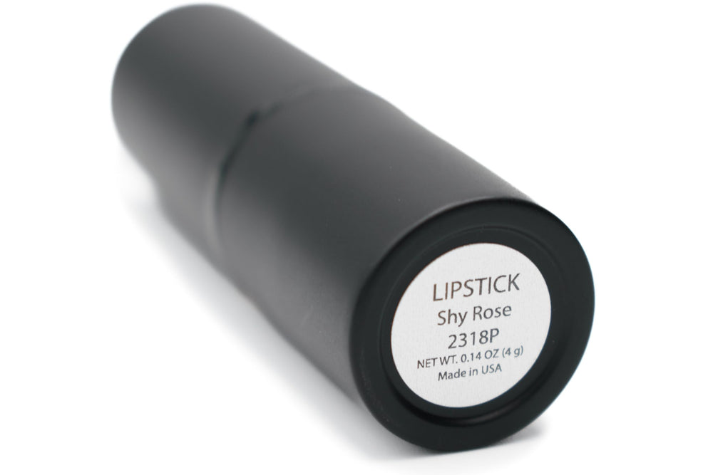 Pure Ziva Shy Rose on lips demonstrates even color payoff.
