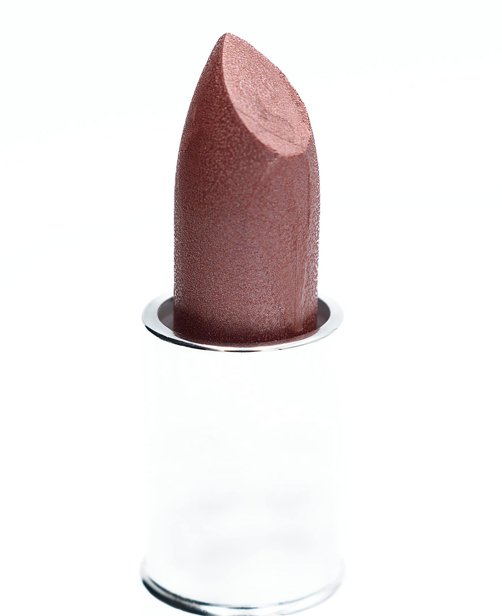 Pure Ziva Spicy Rum Nude Burgundy pearl swatch reveals radiant shimmer and glow.