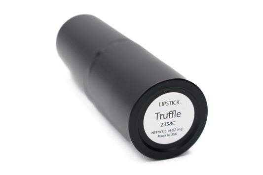 Pure Ziva Truffle lipstick packaging highlights cruelty-free branding and long-lasting color potential.