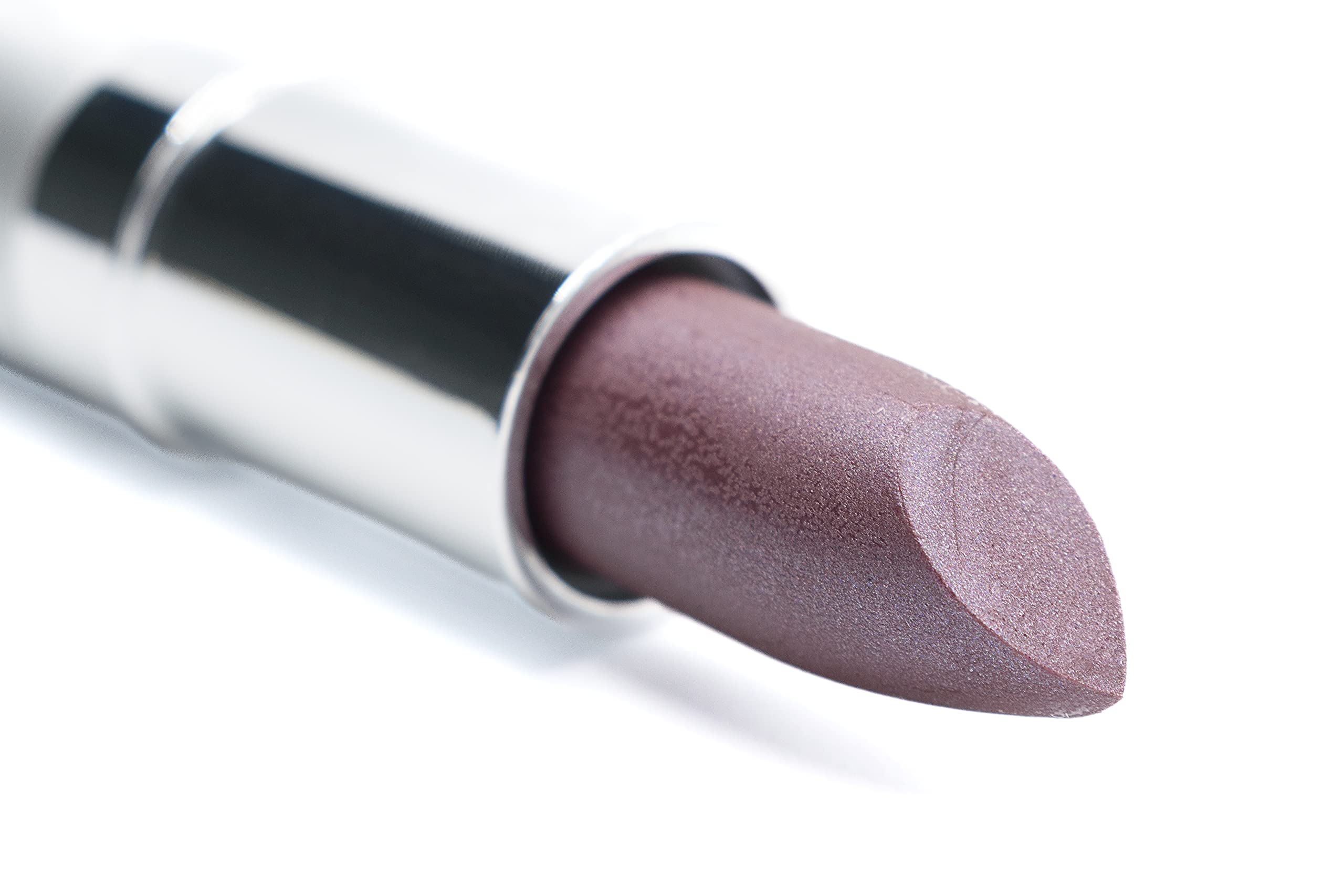 Pure Ziva Violet Shimmer product packshot highlights vibrant cool-tone lipstick color and finish.