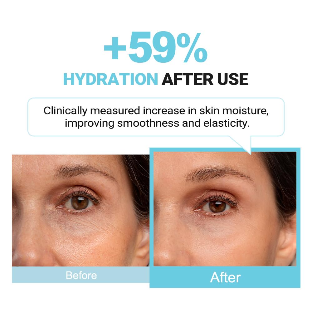 pure.tiful Hydrolyzed Hyaluronic Acid Serum texture swatch demonstrates lightweight, non-sticky application