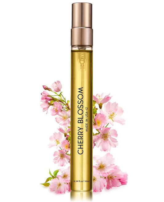 Pureamor Cherry Blossom perfume oil bottle front view, ideal for daily wear.