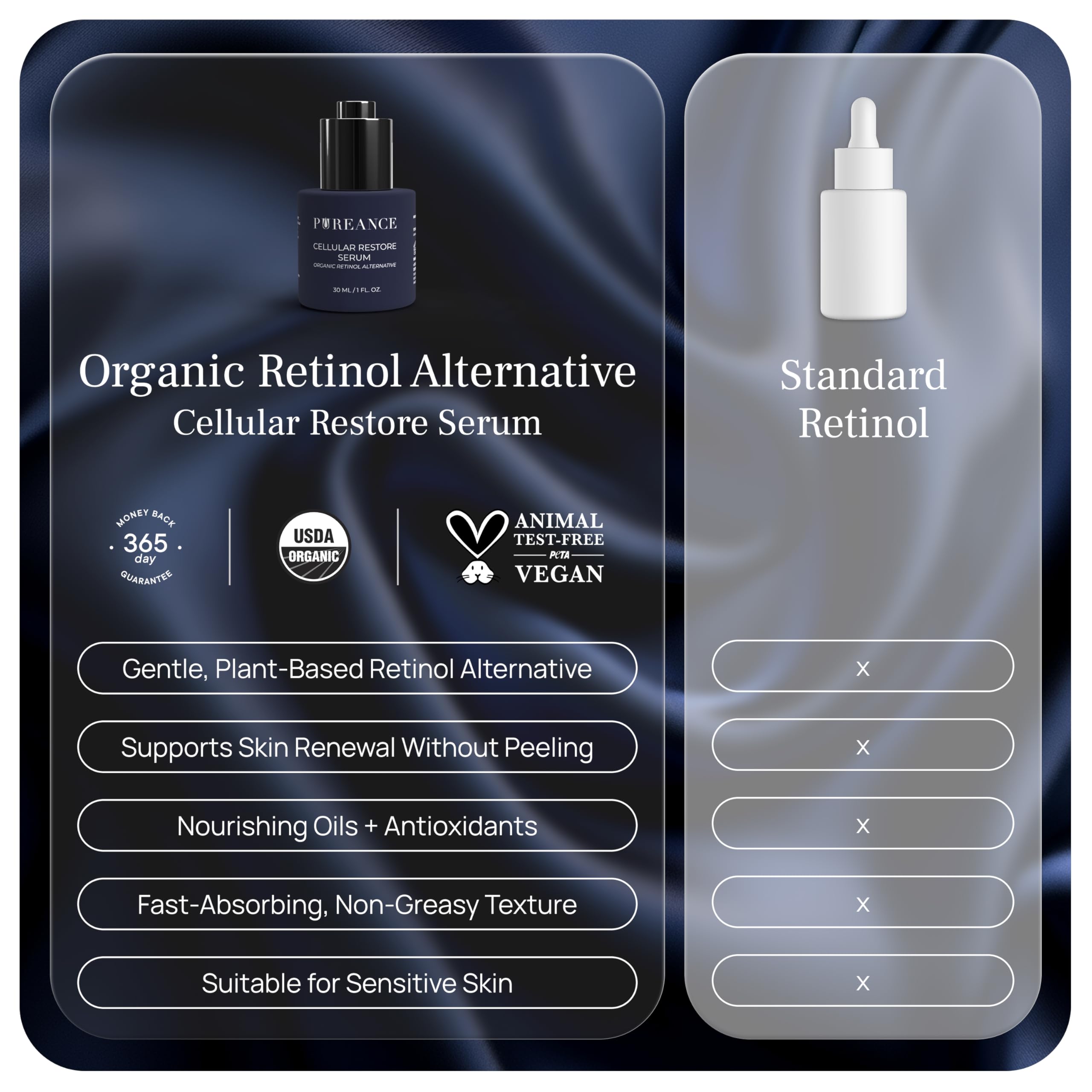 Pureance camu camu fruit beside the serum