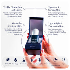 PUREANCE Even Glow dropper dispensing serum.