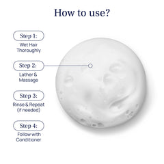 Pureance Hydralift shampoo application demonstrating cleansing action with light foam.