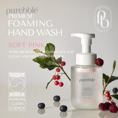 Purebble foaming bubbles closeup highlighting creamy lather.
