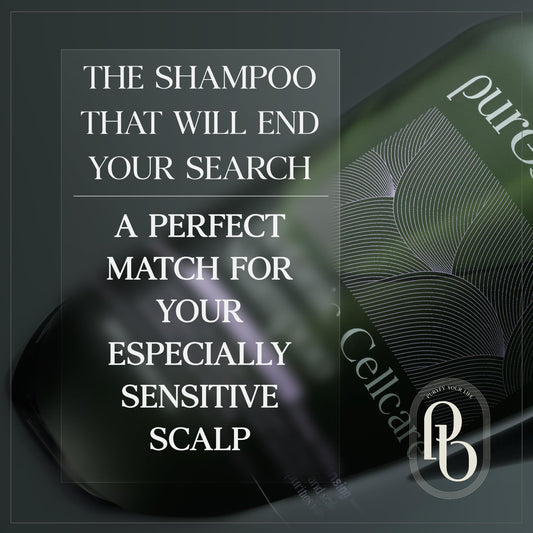 Purebble Wingstem Passion Flower extract label close-up highlighting antioxidant scalp care