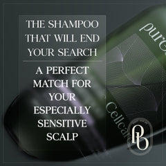 Purebble Wingstem Passion Flower extract label close-up highlighting antioxidant scalp care