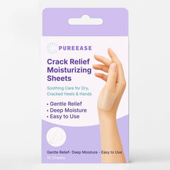 PUREEASE cracked-skin-sheets on heel provide protection during daily wear.
