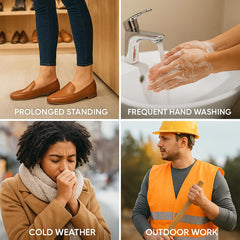 Ultra-thin and invisible under socks for discreet protection.