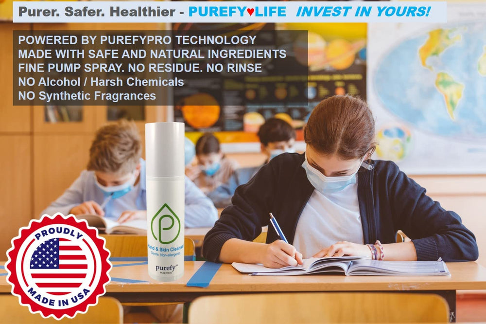 PUREFY fragrance-free formula, alcohol-free, safe around the mouth