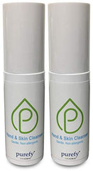PUREFY Hand-Skin Cleanser bottle pour for on-the-go cleansing