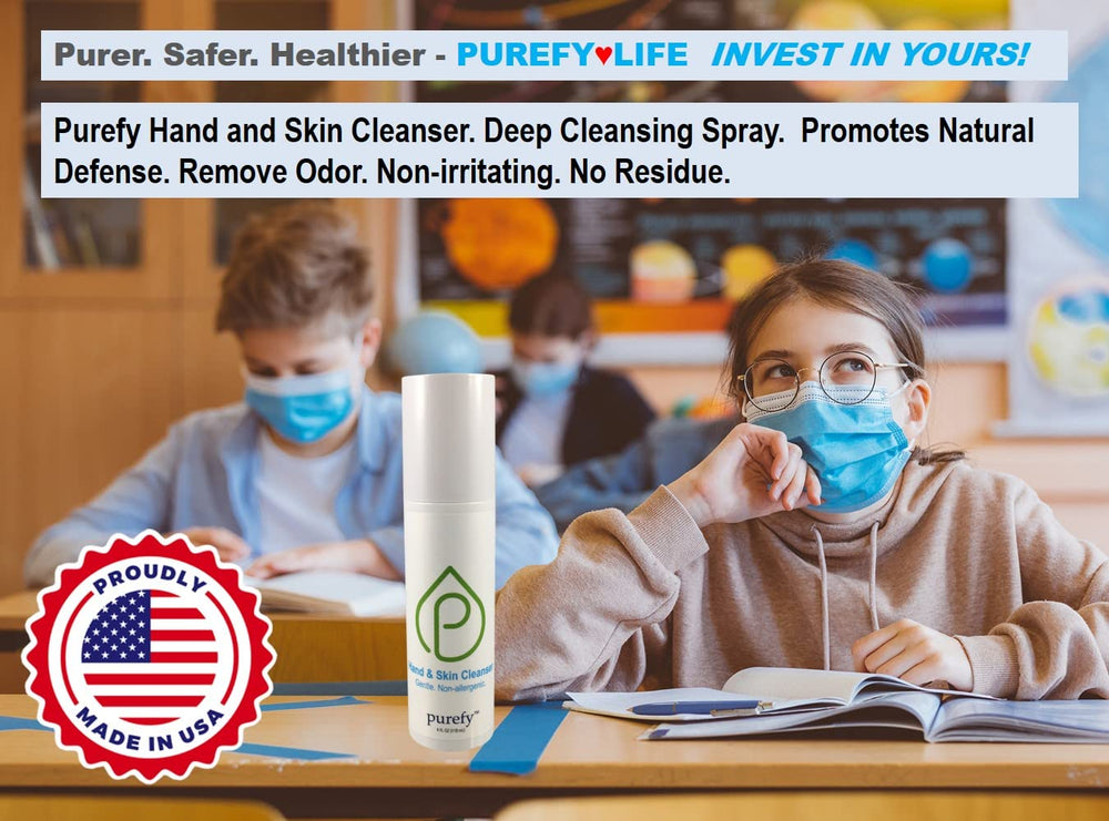 PUREFY Hand-Skin Cleanser 50ml spray for travel and quick protection