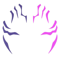 PUREHAIR bright purple tattoos glow under UV light for festivals.
